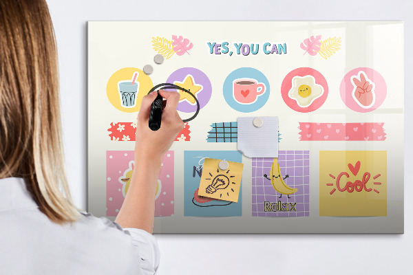 Törölhető mágneses tábla Egy inspirációval teli motivációs tábla
