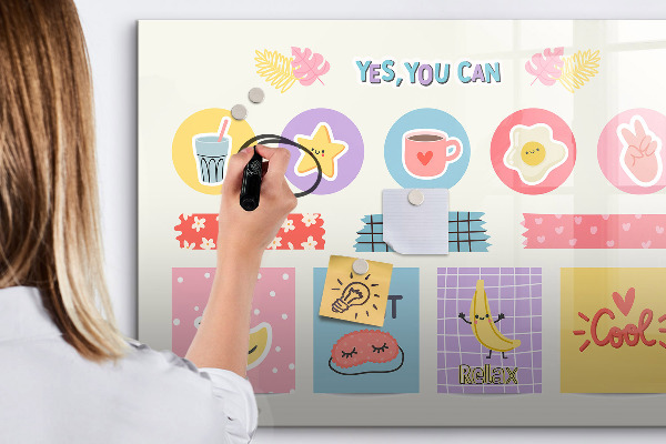 Törölhető mágneses tábla Egy inspirációval teli motivációs tábla