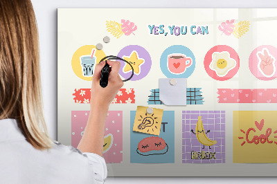 Törölhető mágneses tábla Egy inspirációval teli motivációs tábla