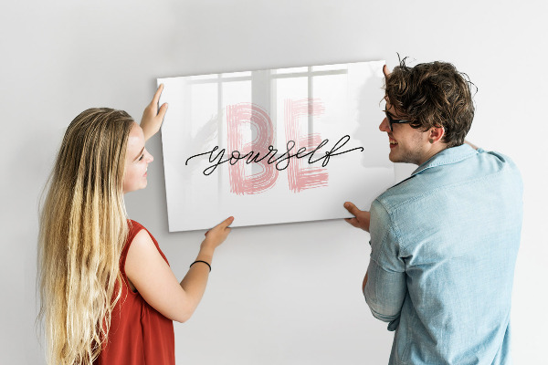 Törölhető mágneses tábla Inspiráló hely az emlékeknek és a fényképeknek