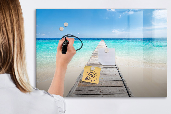 Törölhető mágneses tábla Egy strand emlékekkel és fotókkal