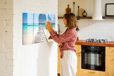Törölhető mágneses tábla Egy strand emlékekkel és fotókkal