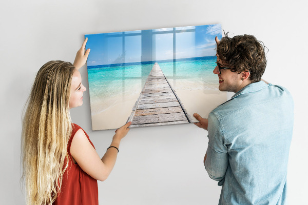 Törölhető mágneses tábla Egy strand emlékekkel és fotókkal