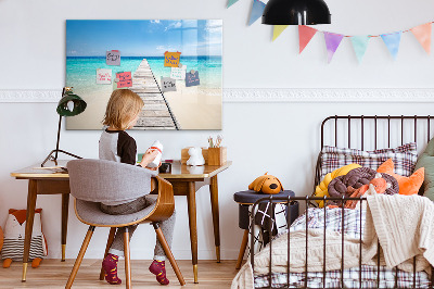 Törölhető mágneses tábla Egy strand emlékekkel és fotókkal