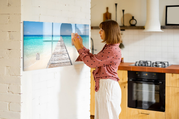 Törölhető mágneses tábla Egy strand emlékekkel és fotókkal