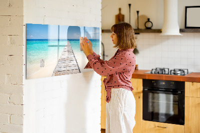 Törölhető mágneses tábla Egy strand emlékekkel és fotókkal