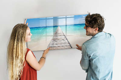 Törölhető mágneses tábla Egy strand emlékekkel és fotókkal