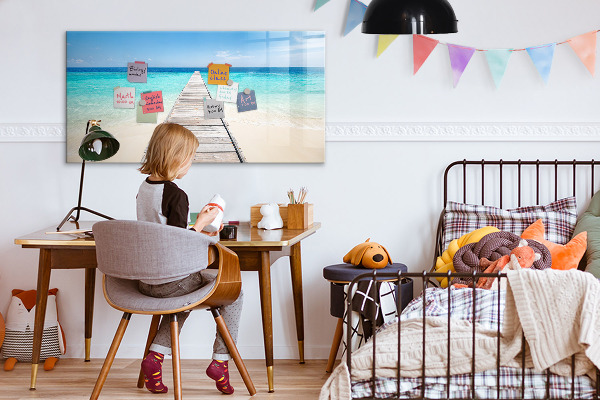 Törölhető mágneses tábla Egy strand emlékekkel és fotókkal