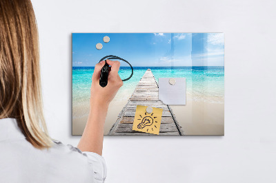 Törölhető mágneses tábla Egy strand emlékekkel és fotókkal