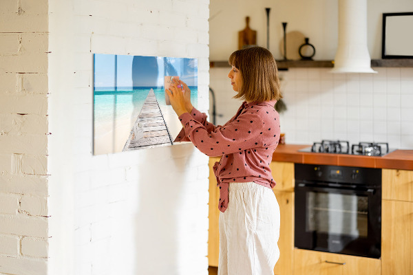 Törölhető mágneses tábla Egy strand emlékekkel és fotókkal
