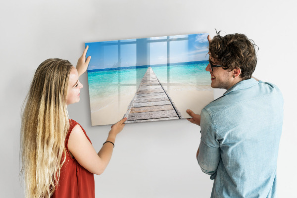 Törölhető mágneses tábla Egy strand emlékekkel és fotókkal