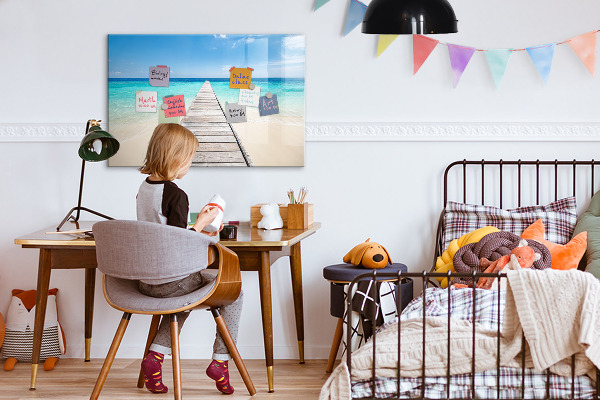 Törölhető mágneses tábla Egy strand emlékekkel és fotókkal