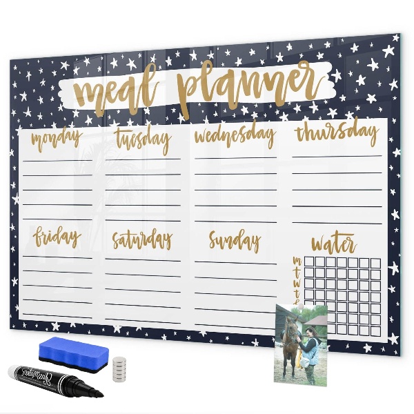 Mágneses felíró tábla Étrendtervező minden hétre