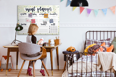 Törölhető mágneses tábla Étrendtervező minden hétre