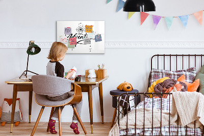 Törölhető mágneses tábla Modern tábla fényképekhez és jegyzetekhez