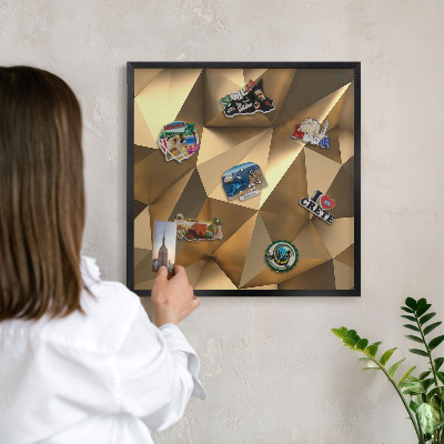 Dekoratív fali mágnestábla fekete keret Meleg geometria