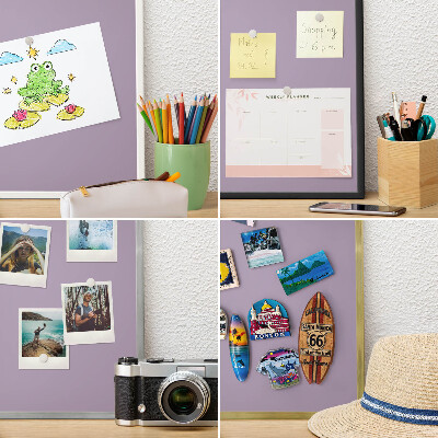 Mágneses tábla emlék mágneseknek fekete keretben Lila lila