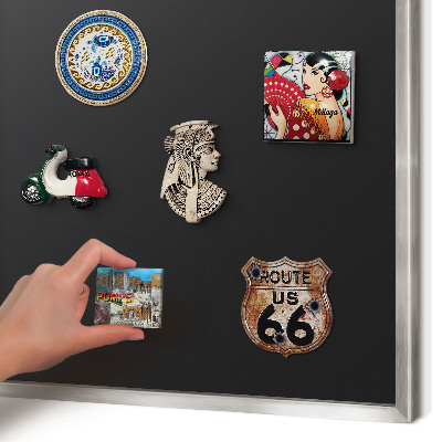 Tábla nyaralási mágneseknek ezüst keret Fekete