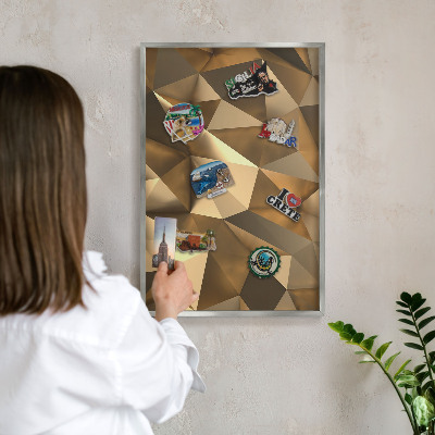 Tábla nyaralási mágneseknek ezüst keret Meleg geometria