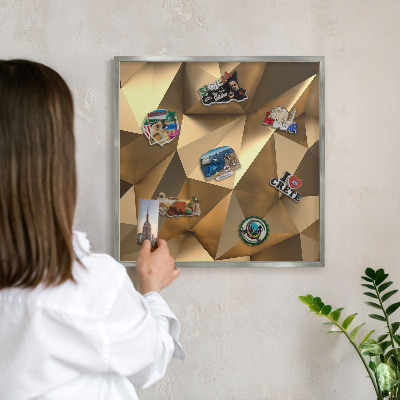 Tábla nyaralási mágneseknek ezüst keret Meleg geometria