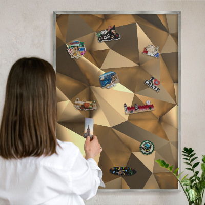 Tábla nyaralási mágneseknek ezüst keret Meleg geometria
