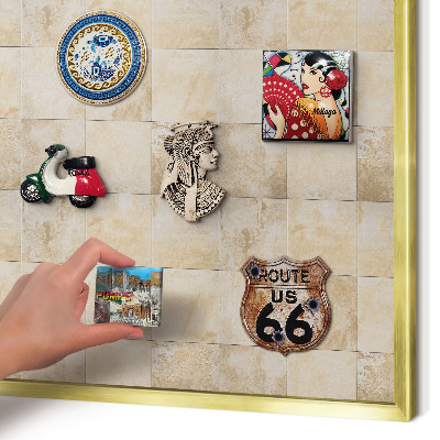 Dekoratív fali mágnestábla arany keret Semleges elegancia
