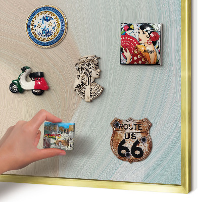 Keretes mágneses tábla arany színben Pasztell örvény