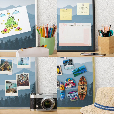 Keretes mágneses tábla arany színben Hegyi harmónia