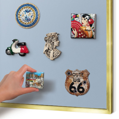 Dekoratív fali mágnestábla arany keret Pasztellkék