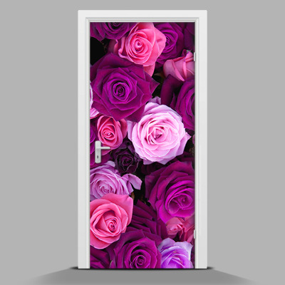 Fotótapéta ajtóra Lila rózsa