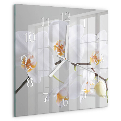 Szögletes fali üvegóra Orchidea