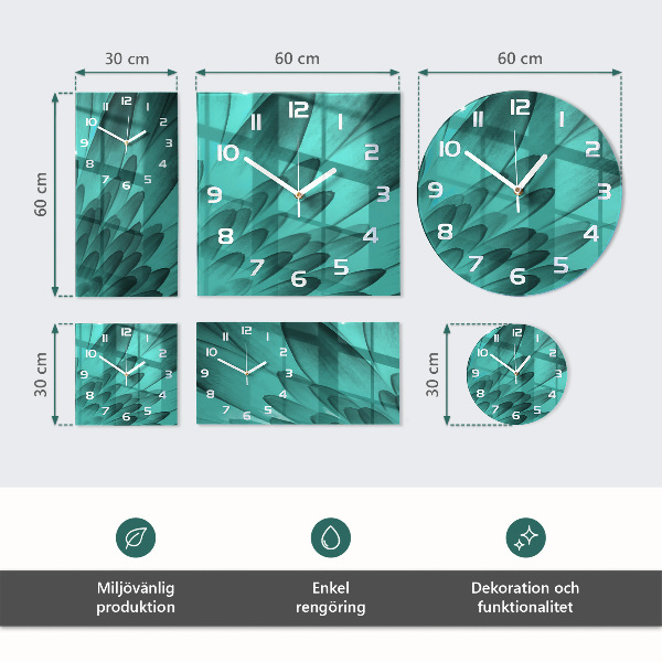 Szögletes fali üvegóra Absztrakció