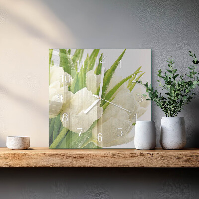 Szögletes fali üvegóra Tulipánok