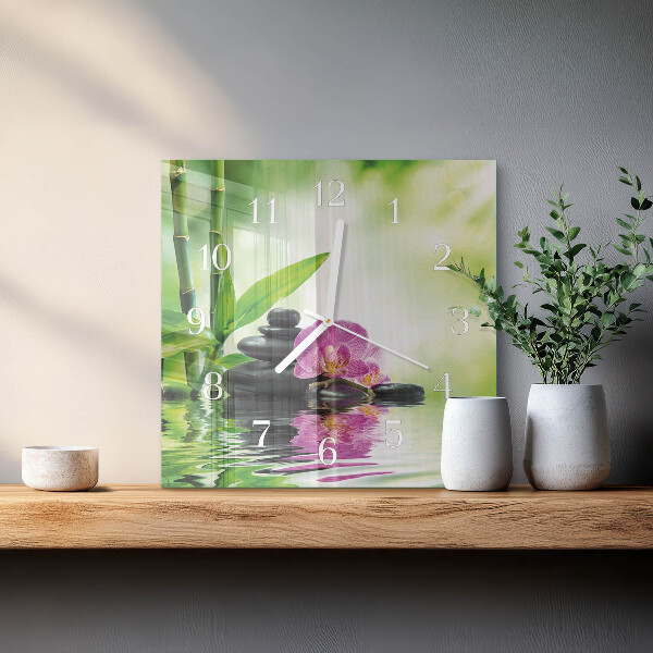 Szögletes fali üvegóra Gyógyfürdő Orchidea