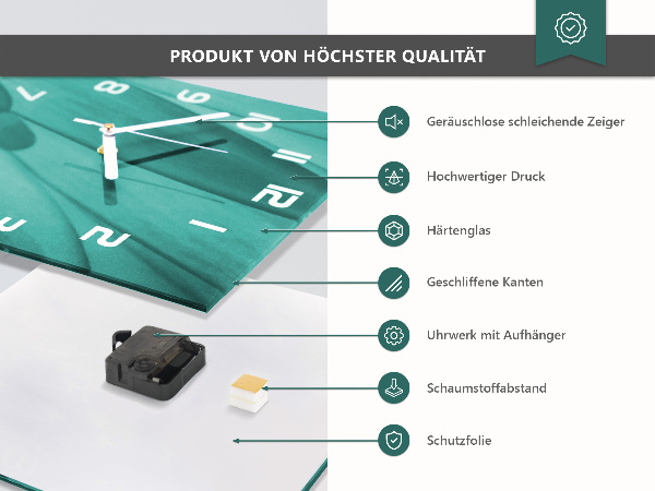 Szögletes fali üvegóra Vízesés