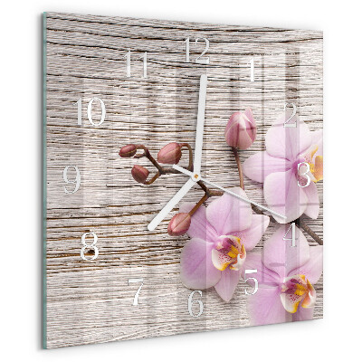 Szögletes fali üvegóra Orchidea