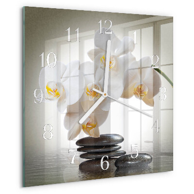 Szögletes fali üvegóra Orchidea