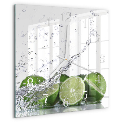 Szögletes fali üvegóra Lime