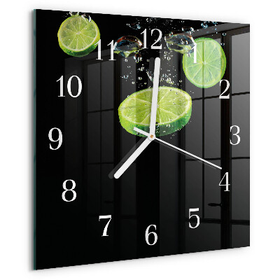 Szögletes fali üvegóra Lime