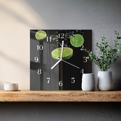 Szögletes fali üvegóra Lime
