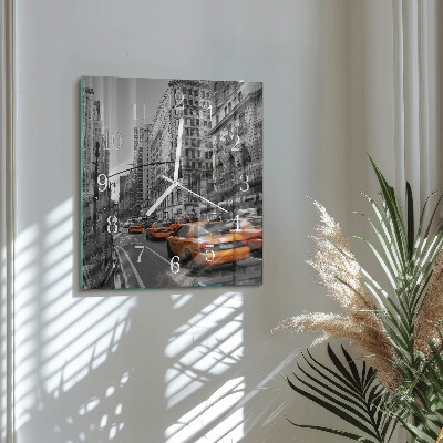 Szögletes fali üvegóra New York-i taxi