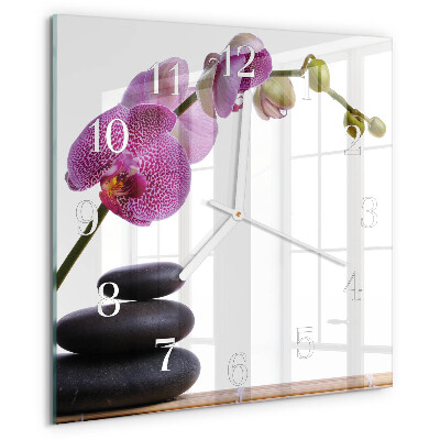 Szögletes fali üvegóra Orchidea