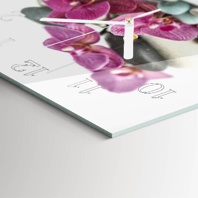 Szögletes fali üvegóra Orchideák
