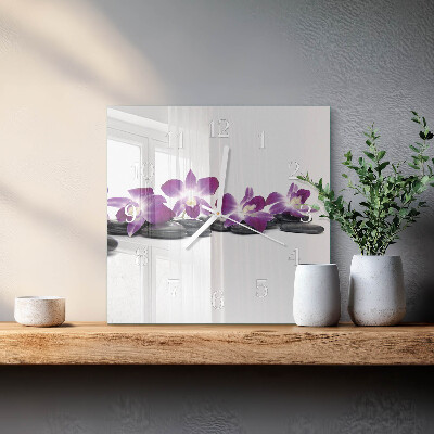 Szögletes fali üvegóra Orchidea