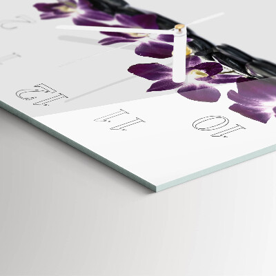 Szögletes fali üvegóra Orchidea
