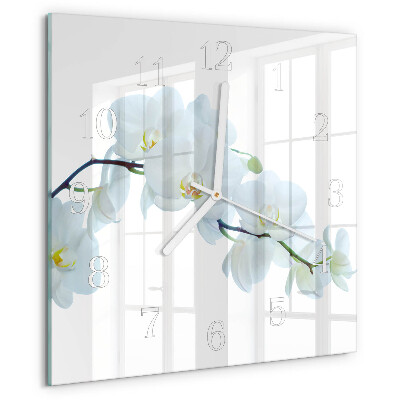 Szögletes fali üvegóra Orchidea