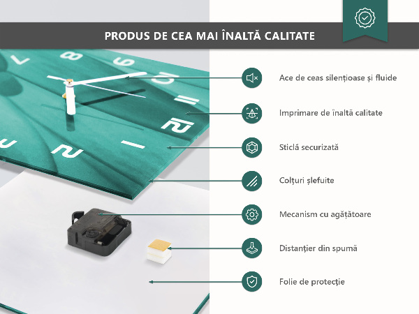Szögletes fali üvegóra A tenger napja