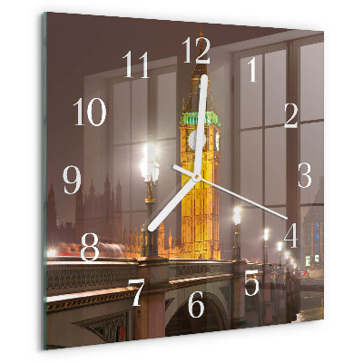 Szögletes fali üvegóra Big Ben