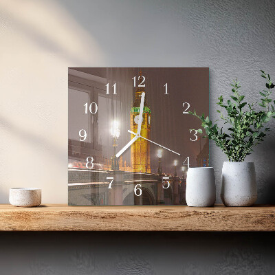 Szögletes fali üvegóra Big Ben
