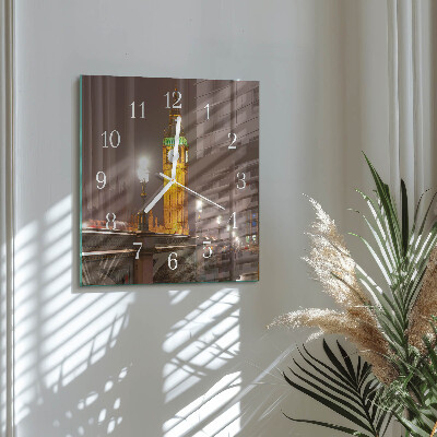 Szögletes fali üvegóra Big Ben
